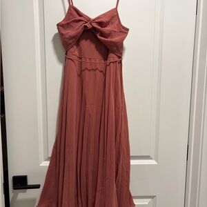 ASOS Strapless Dress in Dusty Pink
